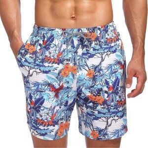 BIWISY Swim Trunks Hawaiian Quick Dry Beach Shorts Mesh Lining NEW Size 2X